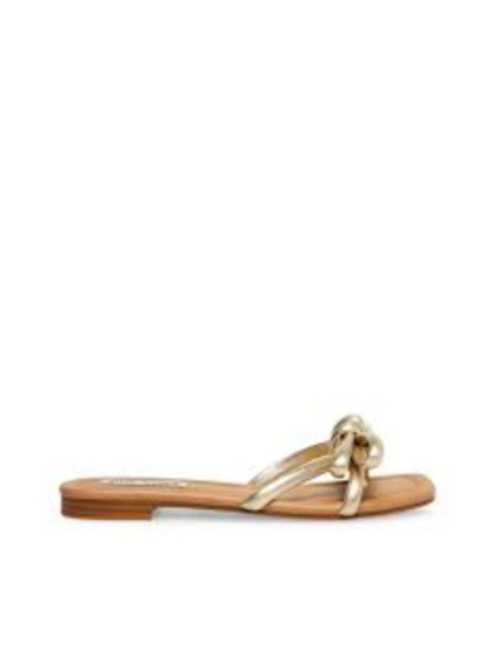 Steve Madden Sz. 8.5 Maura Square Toe Knotted Strap Flat Sandal - Picture 2 of 15